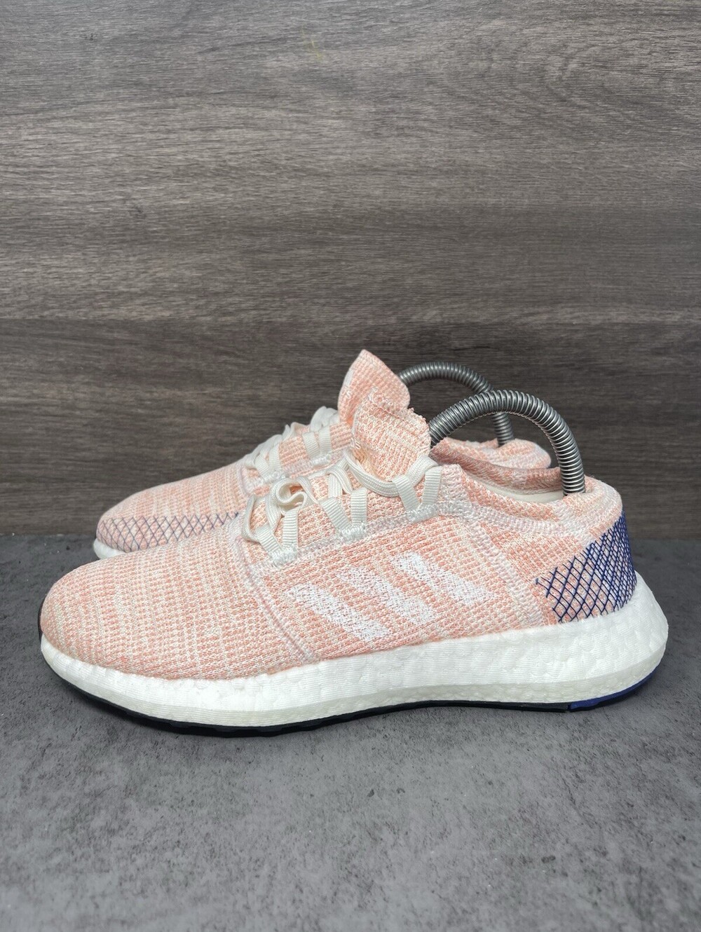 adidas PureBoost Go Size 7 Womens Running White Pink Boost Running Shoes B75666